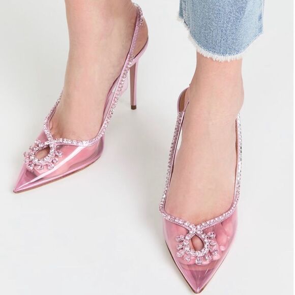 Aquazzura Seduction 105mm crystal-embellished pumps size 38 - Picture 2 of 16